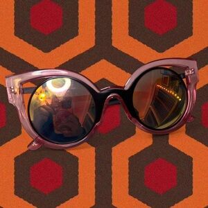 Deadstock 💀 Pink Clear Cat Eye Metallic Tint Sunglasses